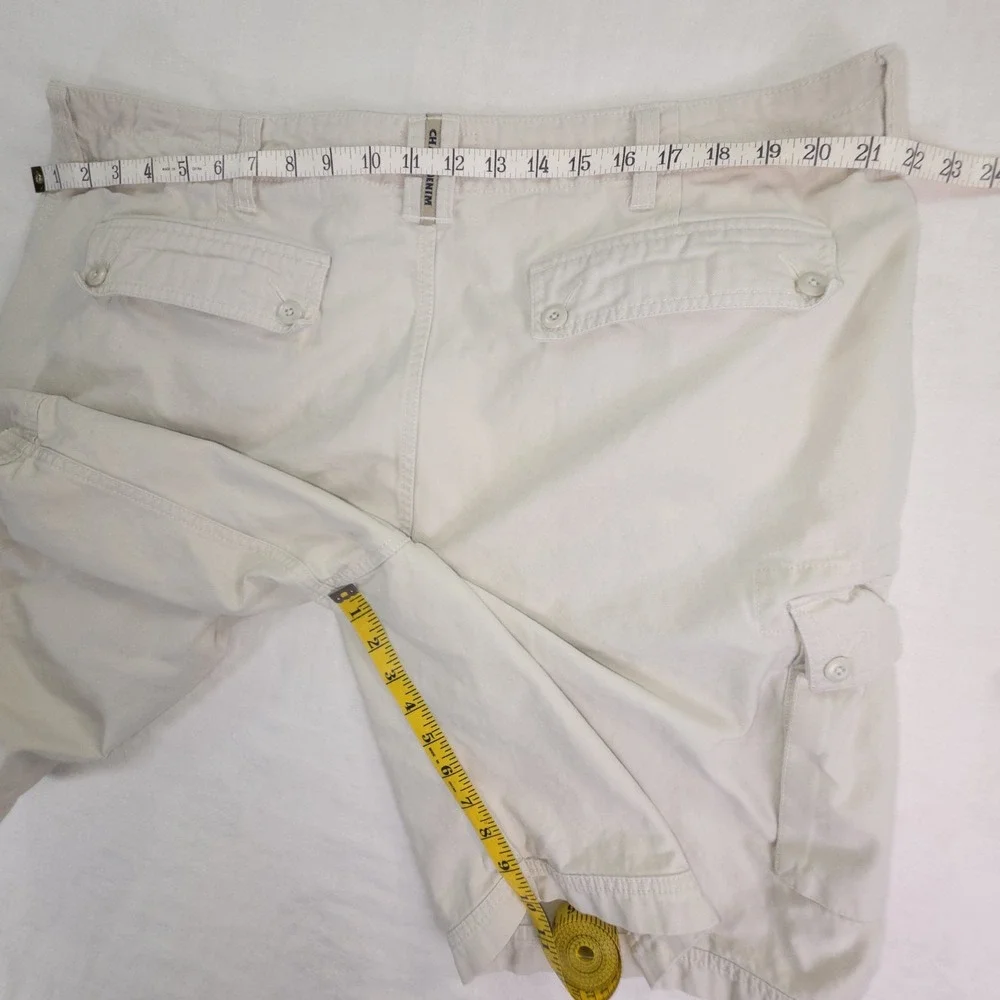 Chaps‎ Mens Rugged Cargo Shorts 40 Multiple Pockets Classic Regular Fit Beige